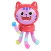 A toy figurine of a purple cat wearing a red hoodie. Náhľad obrázku produktu