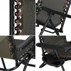 A collage of close-up shots of a folding lounge chair, highlighting its construction and features. Voir les images du produit