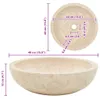 vidaXL Umývadlo 40x12 cm mramorové krémové Náhľad obrázku produktu 7