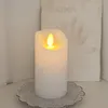 LED Kerze 'Glow' - Echtwachs - gelbe flackernde LED - Timer - H: 10cm, D: 5,5cm - weiß Produktbild-Vorschau