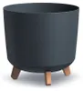 Květináč GRACIA TUBUS ECO WOOD antracit 29,8cm Náhled obrázku produktu 2