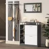 A hallway or entryway with a coat rack, mirror, and shoe cabinet. Anteprima dell’immagine prodotto