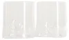 Two clear glasses with mountain-like structures at the bottom, placed side-by-side on a white background. Podgląd zdjęcia produktu