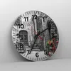 Wanduhr - Rund - Glasuhr - Rot Fahrrad Allee - 40x40cm - Produktbild-Vorschau 4