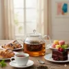 Glazen theepot met glazen zeef en deksel, 1,2 liter, Productafbeelding-voorbeeld 5