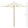 A diagram of a cream-colored patio umbrella with dimensions indicated. Produktbild-Vorschau