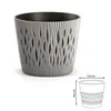 ProsperPlast Sandy Round Plastic Round Planter in Grau (L) Produktbild-Vorschau 17