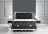 Schlafzimmer Set Schwarz Metall Bett 2x Nachttische Luxus Produktbild-Vorschau 1