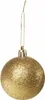 A single gold glitter Christmas ornament hangs from a string against a white background. Anteprima dell’immagine prodotto