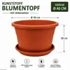Kunststoff Blumentopf mit Untersetzer – Größe Ø 40cm - Produktbild-Vorschau 1