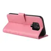 A pink flip case for a smartphone is shown from a side angle, with the front cover open. Produktbild-Vorschau