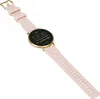 A smartwatch with a pink band and rose gold casing is shown against a white background. Produktbild-Vorschau