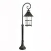 A black outdoor lamp post with a lantern. Produktbild-Vorschau