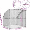 vidaXL Gabbia per cani, argento, 2 x 2 x 2 metri, acciaio Anteprima dell’immagine prodotto 7