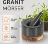 Mortaio ECENCE con pestello in granito naturale di alta Anteprima dell’immagine prodotto 2