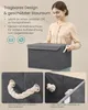 SONGMICS Aufbewahrungsbox mit Deckel, klappbar, 3er Set, 50 Produktbild-Vorschau 4