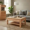 Couchtisch Kernbuche Massivholz 110x70 cm mit 2 Schubladen Produktbild-Vorschau 7