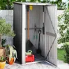 A garden shed filled with tools, set in an outdoor garden environment. Produktbild-Vorschau