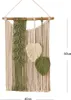Blätter-Makramee-Wandbehang, Boho-Deko, schicker Produktbild-Vorschau 2