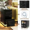 Table de nuit avec éclairage LED avec 3 tiroirs 63x50x30cm Voir les images du produit 5