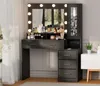 Coiffeuse-table de chevet avec prises électriques, 101 x 40 Voir les images du produit 7