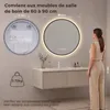 S'AFIELINA Miroir Salle de Bain LED Rond 70 cm, Voir les images du produit 2