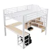Flieks Etagenbett 140x200cm mit Schreibtisch, Kinderbett Produktbild-Vorschau 11