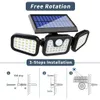 74LED solární světlo s detektorem pohybu solární reflektor Náhled obrázku produktu 2