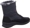 A side view of a black winter boot with gray fur trim. Náhľad obrázku produktu
