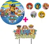 3er Set Paw Patrol Tortenaufleger, Kerzen & Cake Topper Produktbild-Vorschau 1