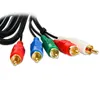 A close-up shot of the connectors of a multi-colored AV cable. Anteprima dell’immagine prodotto