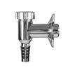 A chrome siphon fitting for a washing machine, dishwasher, or sink, shown against a white background. Produktbild-Vorschau
