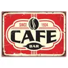 Leinwandbild retro-kaffeebar 100x70 cm Feeby rot wandbild Produktbild-Vorschau 3
