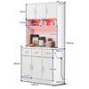 Mueble aparador, 100x40x180 cm, aparador multifuncional con Vista previa de la imagen del producto 7