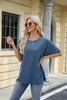 ASKSA Damen T-Shirt Sommer Kurzarm Oversized Rundhals Produktbild-Vorschau 3
