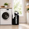 WELLHAUS : Panier à linge, sac à linge de 80 litres, noir, Voir les images du produit 2