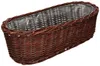 An empty woven basket planter with a plastic liner. Produktbild-Vorschau