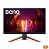 A BenQ gaming monitor with a vibrant, abstract wallpaper displayed on its screen, set against a black background. The monitor features a distinctive stand with orange accents. Anteprima dell’immagine prodotto