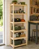 Étagère en bois à 6 tablettes, 213 x 60 x 33 cm, en pin Voir les images du produit 7