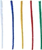 Five pipe cleaners of different colors arranged vertically on a white background. Voir les images du produit