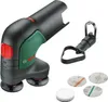 A Bosch cordless sander and polisher with accessories on a white background. Podgląd zdjęcia produktu