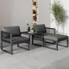 Zahradní lounge set, 4dílný, terasový nábytek se 2 křesly a Náhled obrázku produktu 1