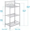 Unyqoos® Vrijstaand metalen opbergrek, 4 niveaus, grijs – Productafbeelding-voorbeeld 3