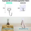 8 Stück 15kg (Max) Selbstklebend Haken Extra Stark, Große Produktbild-Vorschau 4