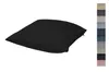 A black cushion is shown against a white background, with a strip of color swatches on the right side. Voir les images du produit