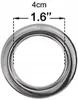 A close-up image of a metal grommet with dimensions indicated by text and lines. Produktbild-Vorschau