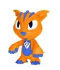 A toy figurine of a creature with orange fur and blue accents. Voir les images du produit