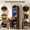 Merax Badezimmerschrank mit LED, Badschrank Hochschrank mit Produktbild-Vorschau 8