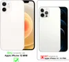 Two iPhones are shown side-by-side to illustrate compatibility. The left iPhone is labeled as compatible with the "Apple iPhone 12 MINI" with a green checkmark. The right iPhone is labeled as "NOT compatible with Apple iPhone 12 / 12 PRO" with a red X. Produktbild-Vorschau