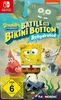 The image is a video game cover for Spongebob Squarepants: Battle for Bikini Bottom - Rehydrated, featuring Spongebob, Patrick, and Sandy. It includes age rating and platform logos. Produktbild-Vorschau